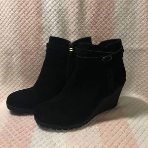 Wedge Style Black Ankle boots